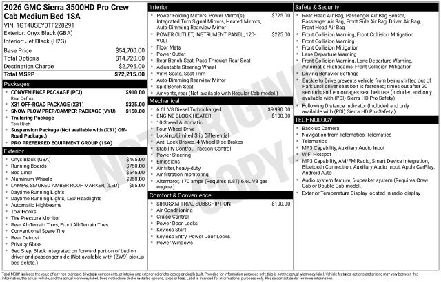 Used 2026 GMC Sierra 3500 Pro w/ Convenience Package AWD/4WD image 5