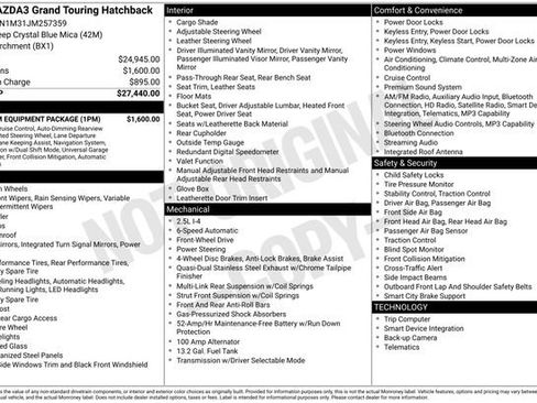 Used 2018 MAZDA MAZDA3 Grand Touring w/ Premium Equipment Package image 9