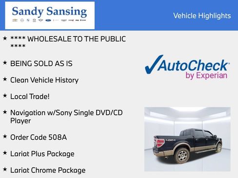 Used 2012 Ford F150 Lariat w/ Lariat Chrome Pkg AWD/4WD image 7