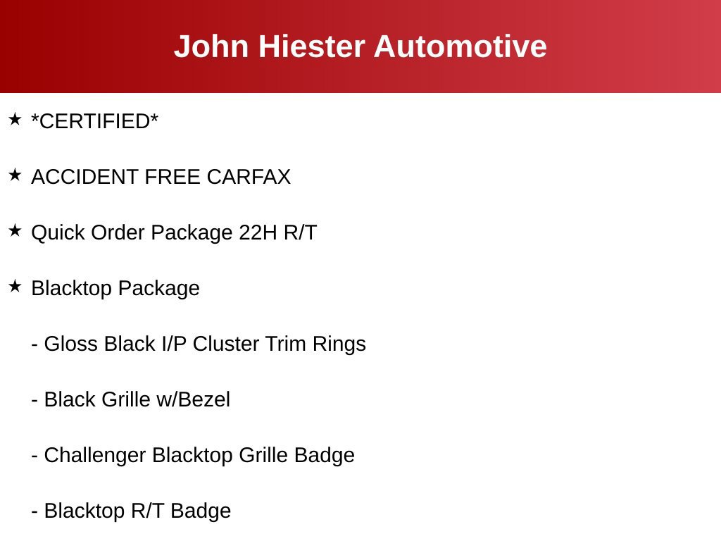Used 2019 Dodge Challenger R/T w/ Blacktop Package RWD image 2