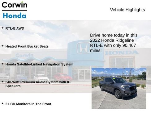 Used 2022 Honda Ridgeline RTL-E image 6