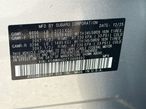 New 2026 Subaru Ascent Limited image 43