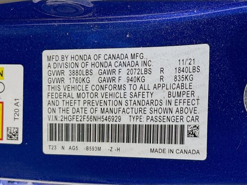 Used 2022 Honda Civic Sport image 36