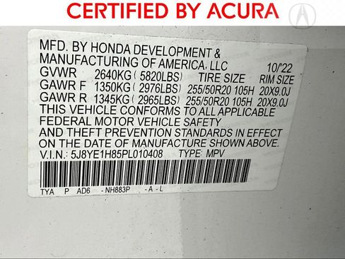 Certified 2023 Acura MDX SH-AWD w/ Advance Package image 42