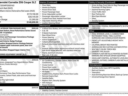 Used 2023 Chevrolet Corvette Z06 w/ Stealth Interior Trim Package image 12