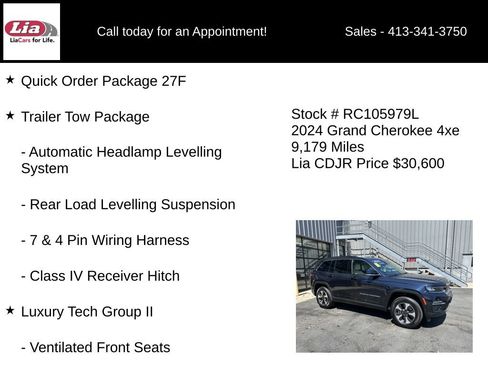 Used 2024 Jeep Grand Cherokee Limited 4xe w/ Luxury Tech Group II AWD/4WD image 6