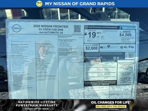 New 2026 Nissan Frontier SV w/ Tow Package image 11