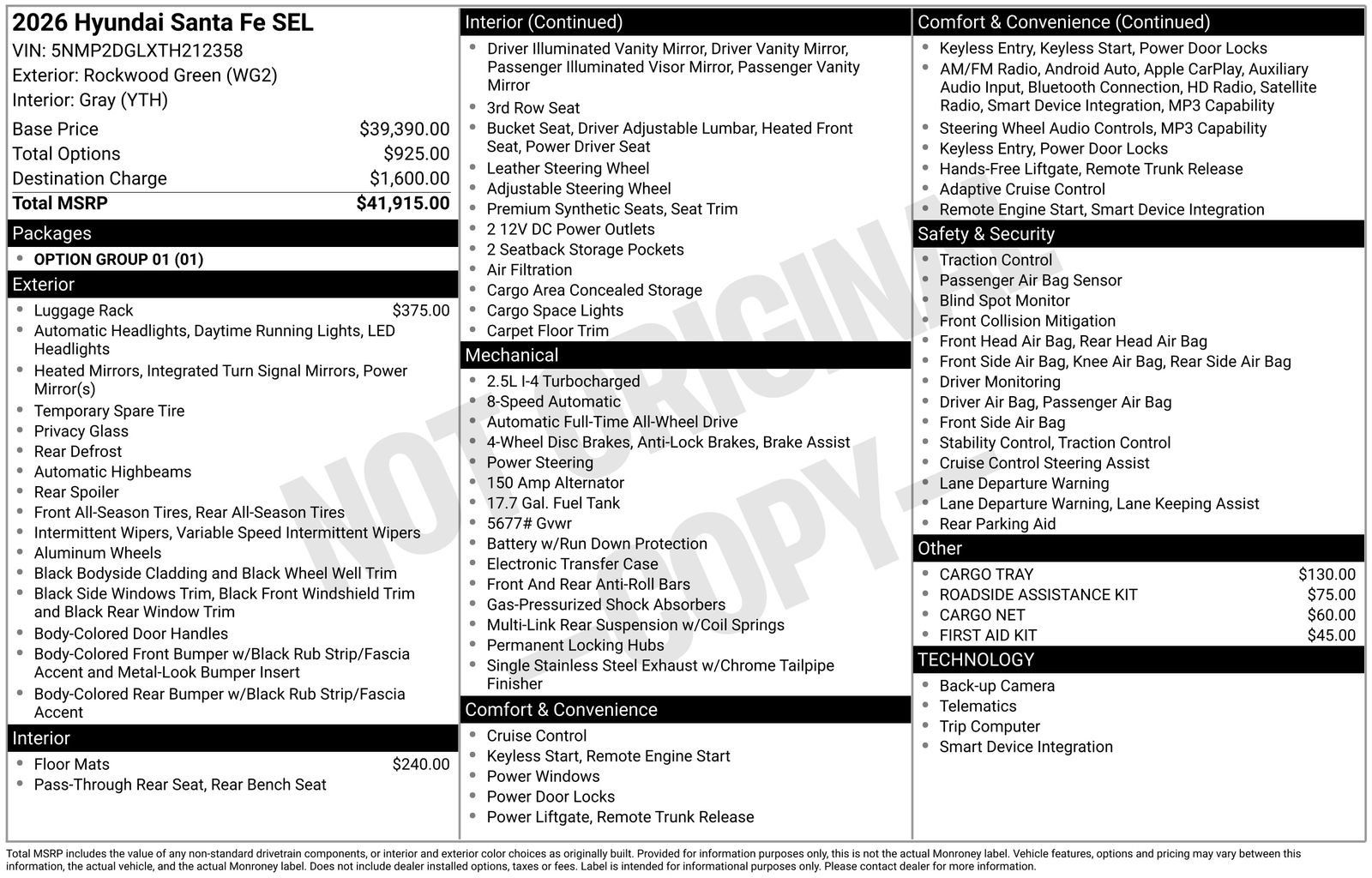 New 2026 Hyundai Santa Fe SEL AWD/4WD image 20