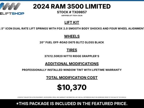 Used 2024 RAM 3500 Limited w/ Night Edition AWD/4WD image 2