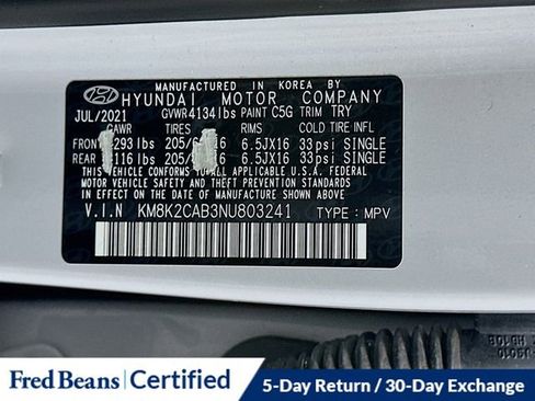 Certified 2022 Hyundai Kona SE image 31