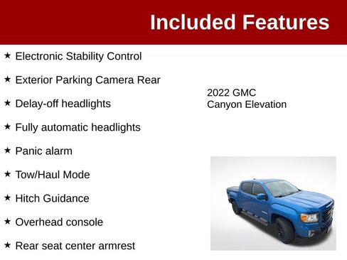 Used 2022 GMC Canyon Elevation w/ Trailering Package AWD/4WD image 4