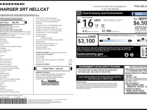 Used 2016 Dodge Charger SRT Hellcat image 5