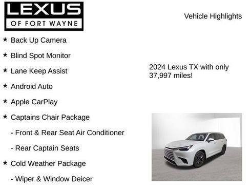 Used 2024 Lexus TX 350 AWD w/ Captains Chair Package image 8