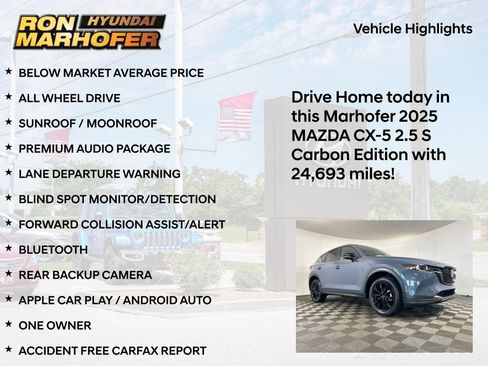 Used 2025 MAZDA CX-5 Carbon Edition AWD/4WD image 14
