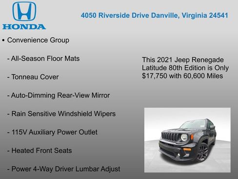 Used 2021 Jeep Renegade Latitude AWD/4WD image 23