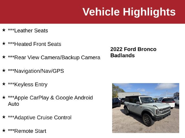 Used 2022 Ford Bronco Badlands AWD/4WD image 10