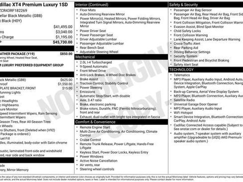 Certified 2024 Cadillac XT4 Premium Luxury w/ Cold Weather Package FWD image 34
