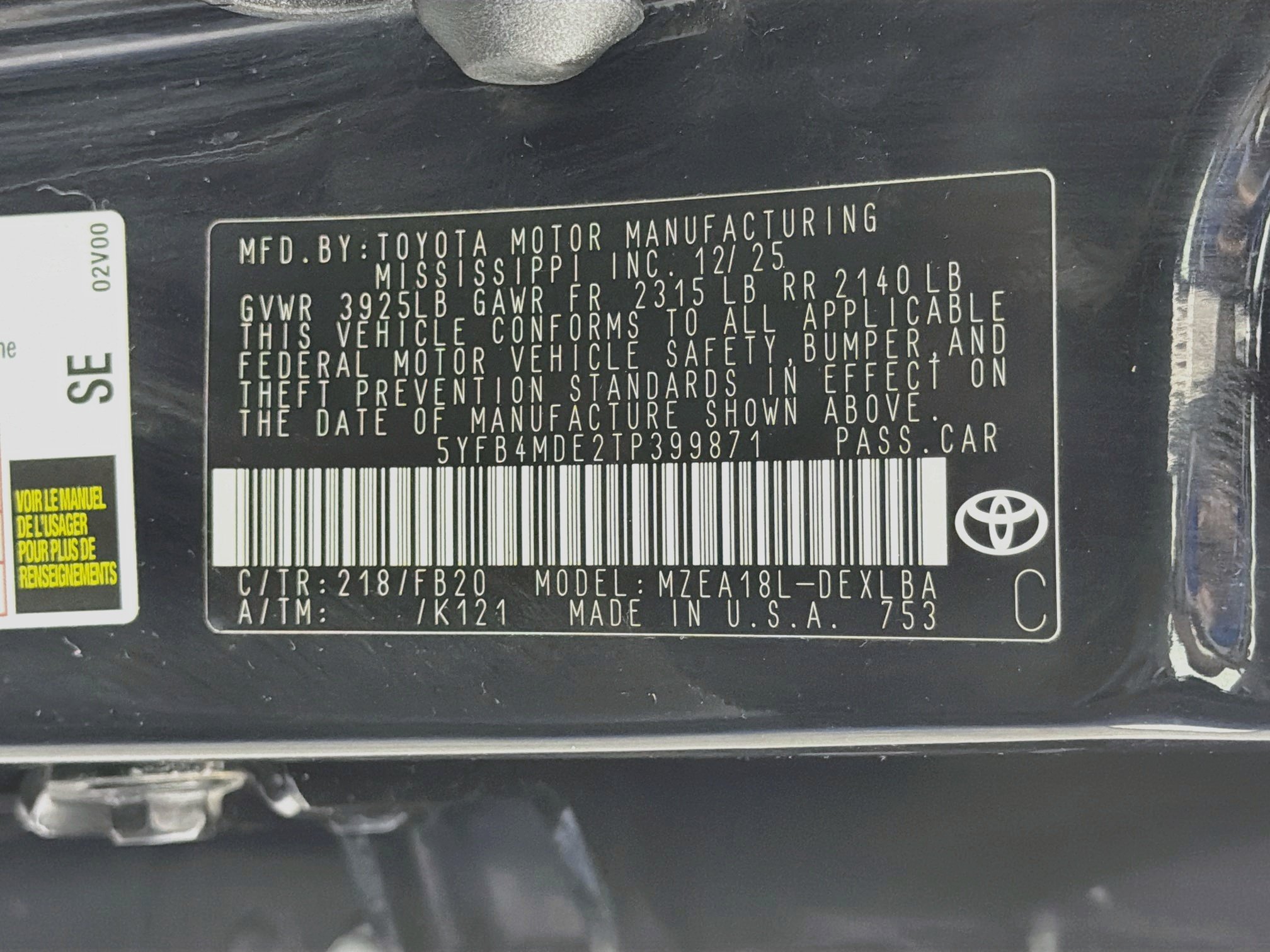 Used 2026 Toyota Corolla LE FWD image 12