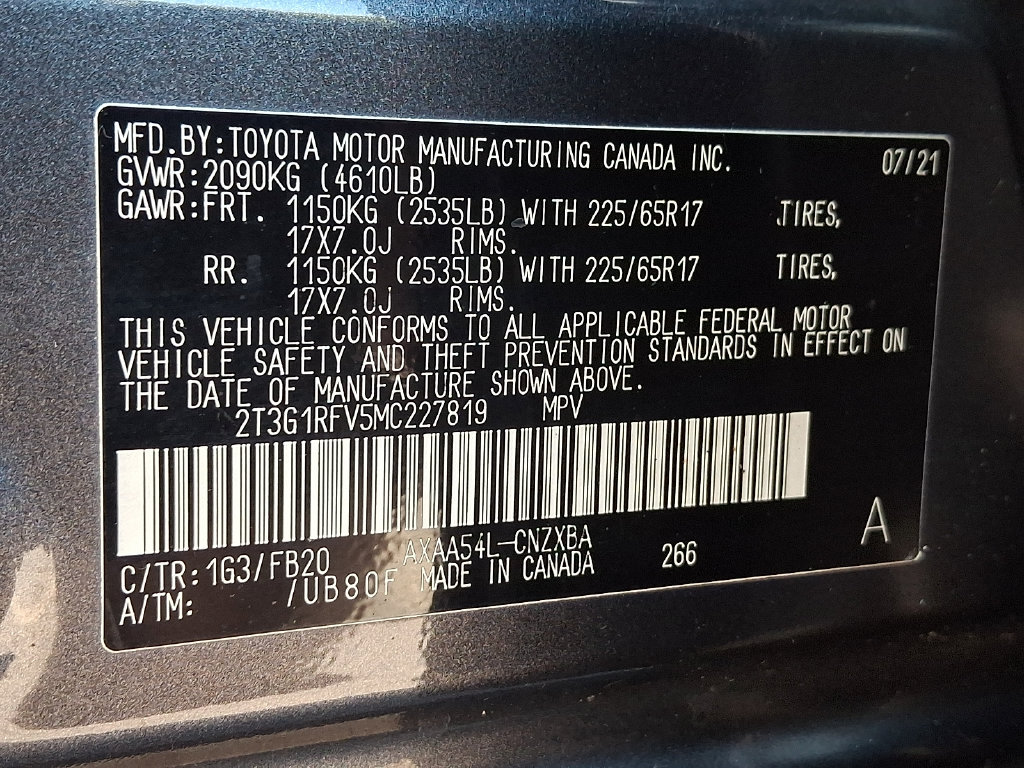 Certified 2021 Toyota RAV4 LE AWD/4WD image 25