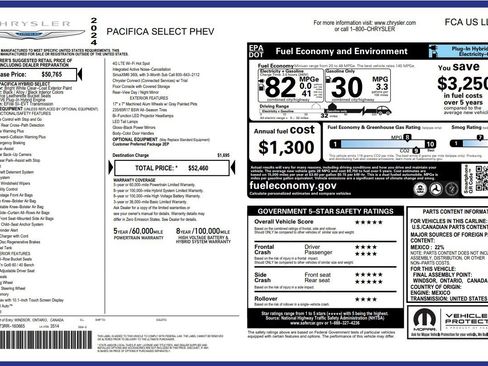Used 2024 Chrysler Pacifica Limited FWD image 6