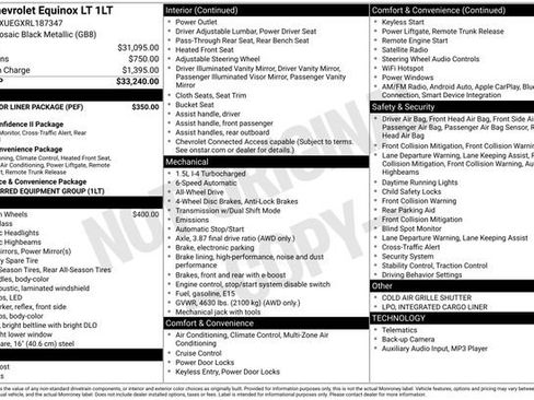 Certified 2024 Chevrolet Equinox LT w/ LPO, Floor Liner Package AWD/4WD image 37