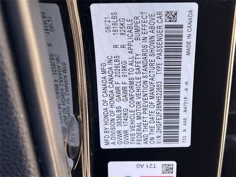 Certified 2022 Honda Civic LX image 22