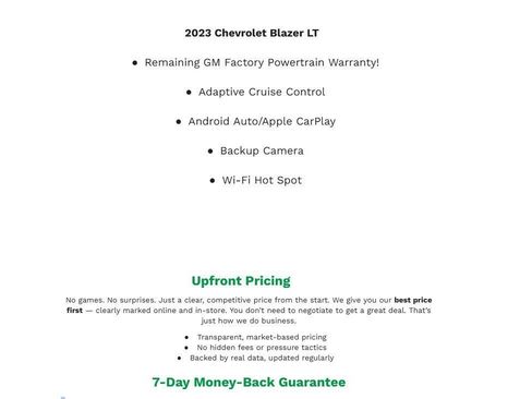 Used 2023 Chevrolet Blazer LT w/ LPO, Floor Liner Package image 2