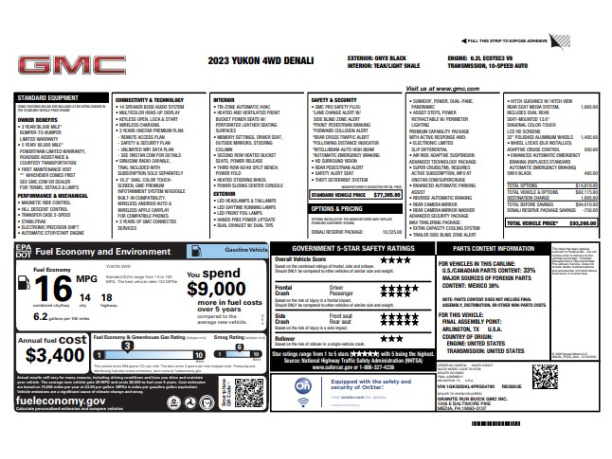 Used 2023 GMC Yukon Denali w/ Denali Reserve Package AWD/4WD image 6