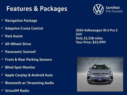 Used 2024 Volkswagen ID.4 Pro S AWD/4WD image 5