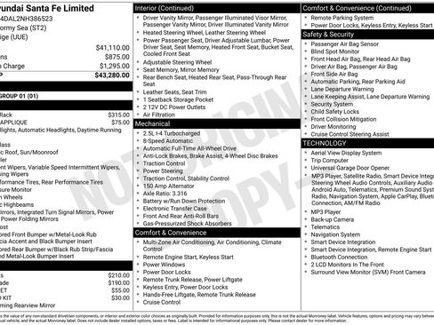 Used 2022 Hyundai Santa Fe Limited AWD/4WD image 38