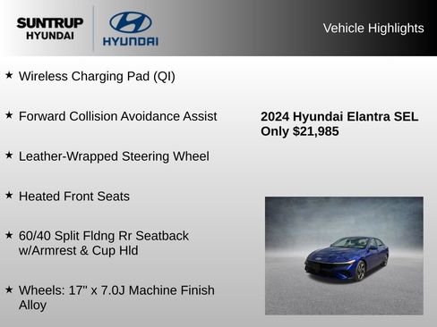 Used 2024 Hyundai Elantra SEL w/ Convenience Package FWD image 21