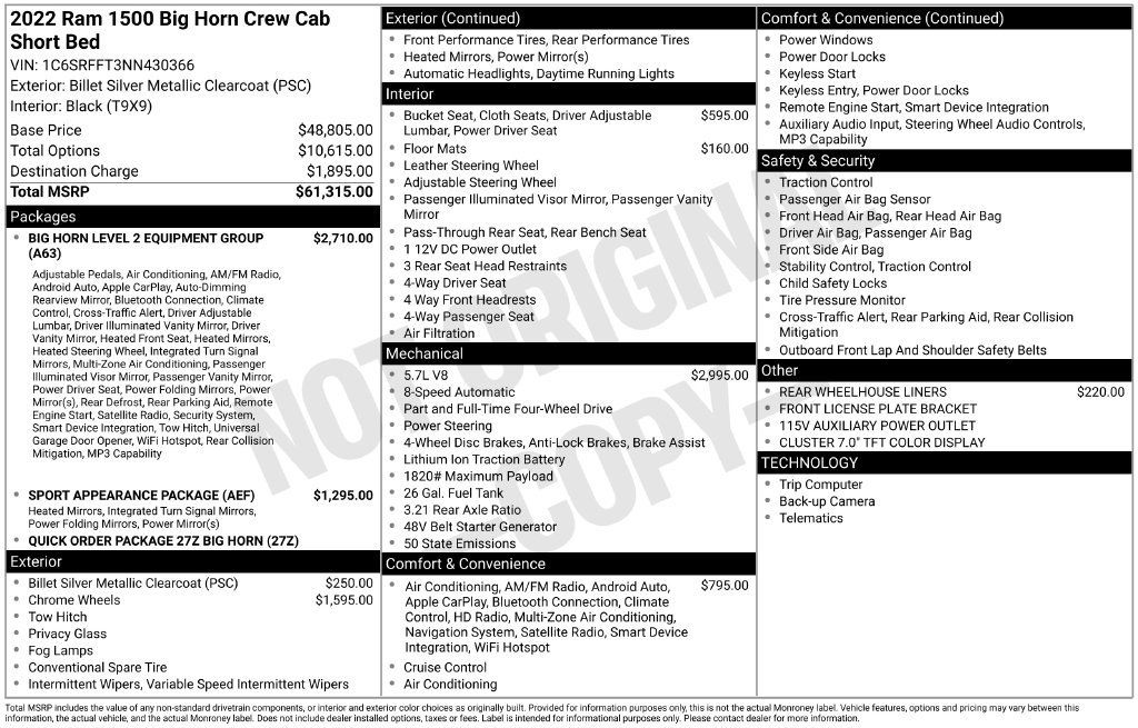 Used 2022 RAM 1500 Big Horn AWD/4WD image 24