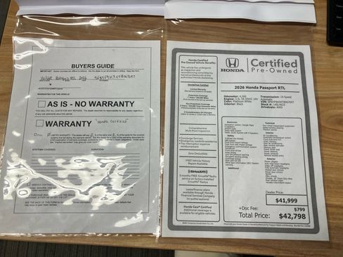 Certified 2026 Honda Passport RTL image 33