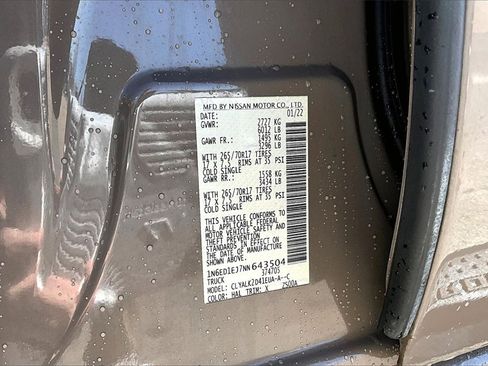 Used 2022 Nissan Frontier Pro-X w/ Technology Package image 32