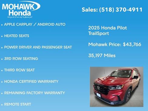 Certified 2025 Honda Pilot TrailSport image 16