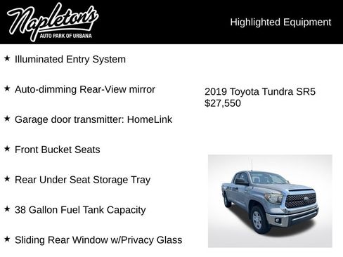 Used 2019 Toyota Tundra SR5 w/ SR5 Upgrade Package RWD image 8