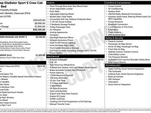 Used 2023 Jeep Gladiator Sport AWD/4WD image 7