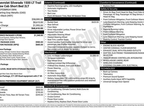 Used 2024 Chevrolet Silverado 1500 LT Trail Boss w/ Convenience Package II AWD/4WD image 26