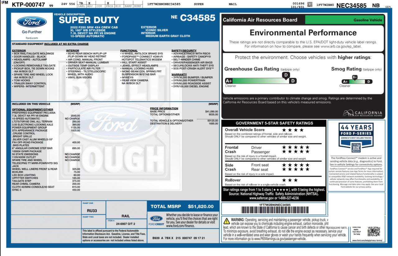Used 2022 Ford F250 XL w/ STX Appearance Package AWD/4WD image 4