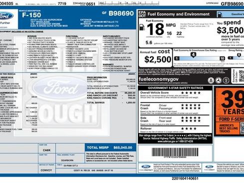 Used 2016 Ford F150 King Ranch w/ Equipment Group 601A Luxury AWD/4WD image 17