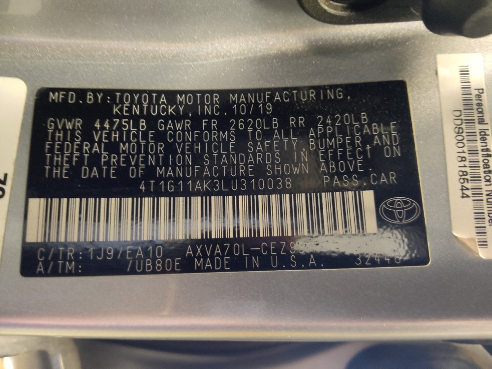 Used 2020 Toyota Camry SE w/ Carpet Mat Package FWD image 29