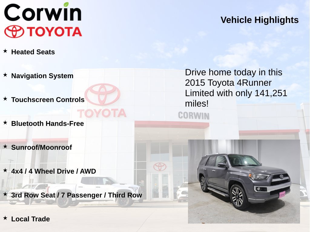 Used 2015 Toyota 4Runner Limited AWD/4WD image 6