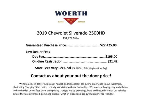 Used 2019 Chevrolet Silverado 2500 W/T w/ WT Convenience Package AWD/4WD image 3