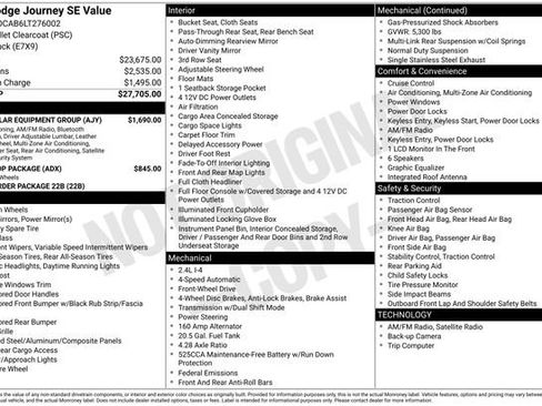 Used 2020 Dodge Journey SE w/ SE Popular Equipment Group image 35