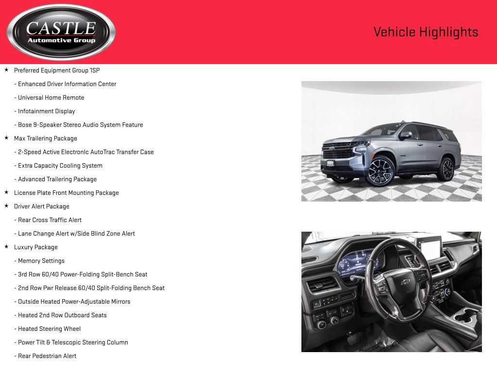 Used 2022 Chevrolet Tahoe RST w/ Luxury Package AWD/4WD image 8
