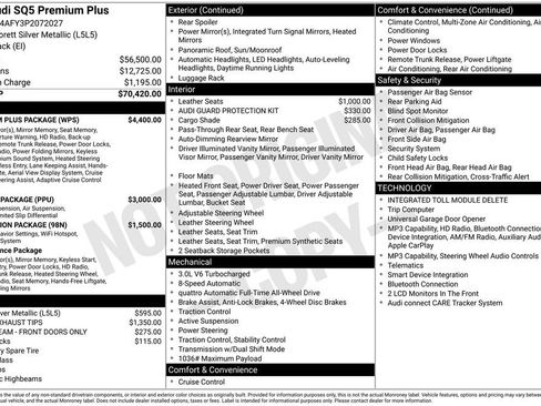 Certified 2023 Audi SQ5 Premium Plus w/ Premium Plus Package AWD/4WD image 48