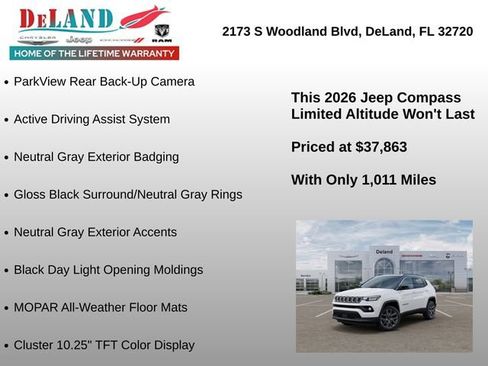 New 2026 Jeep Compass Limited w/ Sun, Sound & Navigation Group AWD/4WD image 30