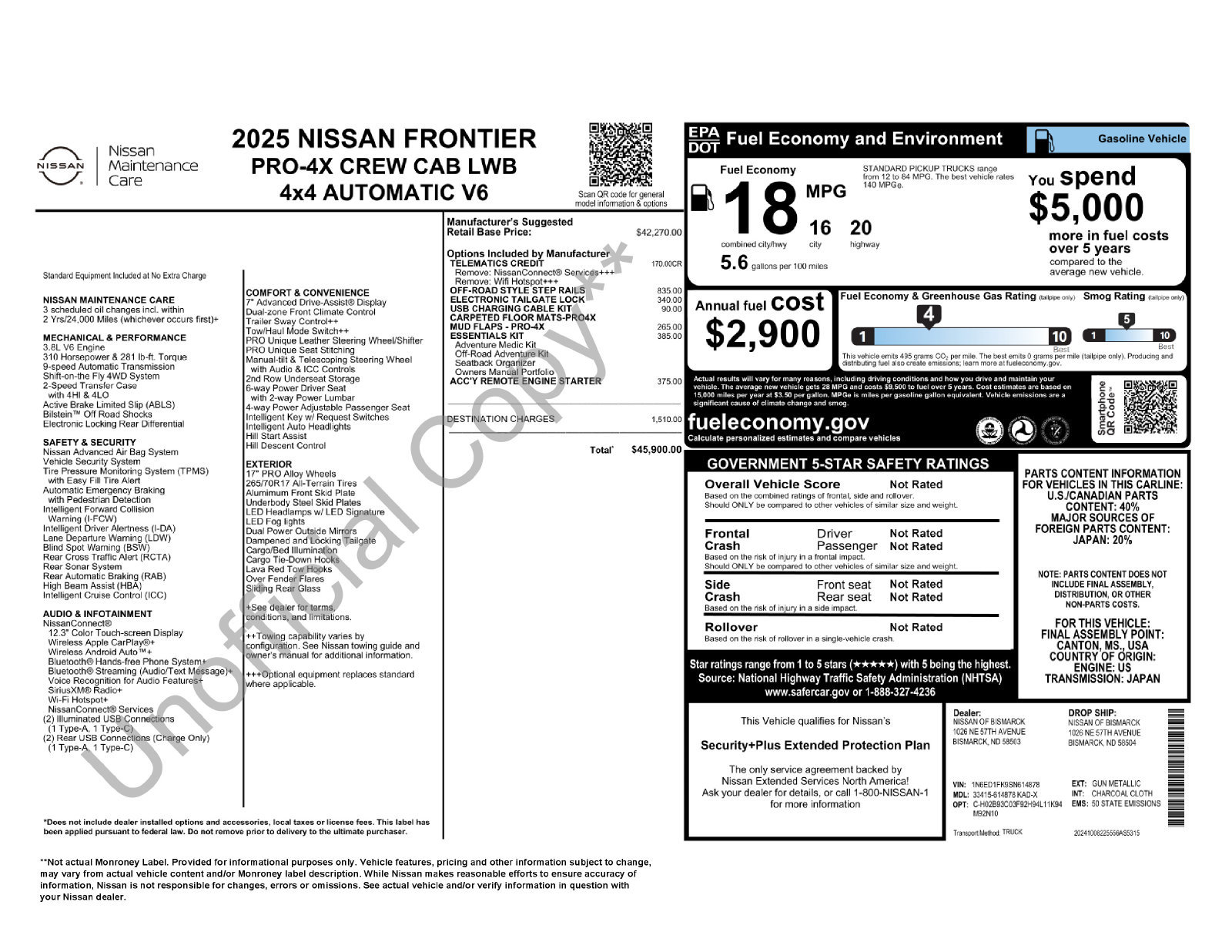 Used 2025 Nissan Frontier PRO-4X AWD/4WD image 65