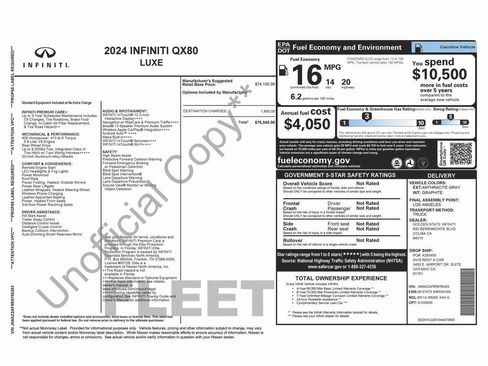 Used 2024 INFINITI QX80 Luxe image 4