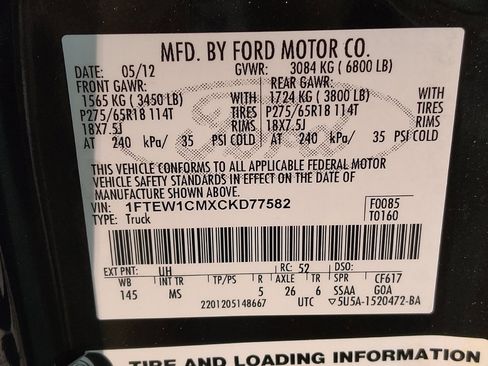 Used 2012 Ford F150 XLT w/ XLT Chrome Pkg image 33